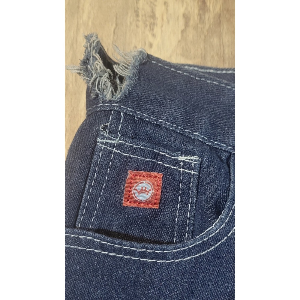 JNCO Lucky 7 Dice Jeans 34x26 Blue Denim Mid Rise Baggy Skater Y2K Rare Stretch - Picture 3 of 16
